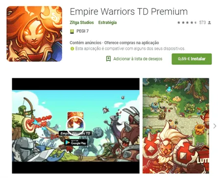Empire Warriors TD Premium GRÁTIS na Play Store 1