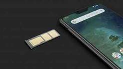 Bandeja de cartão SIM duplo com ponto dedicado para um cartão microSD