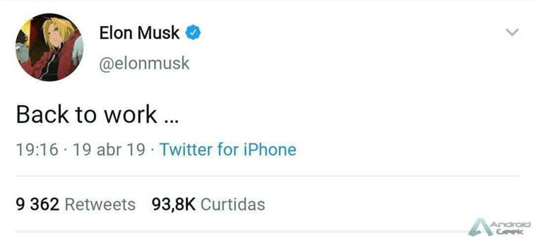 NETFLIX. Elon Musk mostra ser fã de Fullmetal Alchemist no Twitter 1