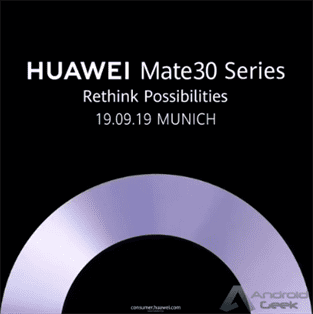 Huawei confirma o lançamento da série Mate 30 a 19 de setembro em Munique 2