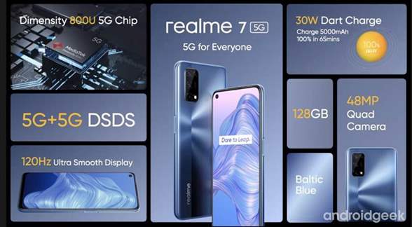 Realme 7 5G anunciado com Dimensity 800U e ecrã 120Hz, para a Europa 9