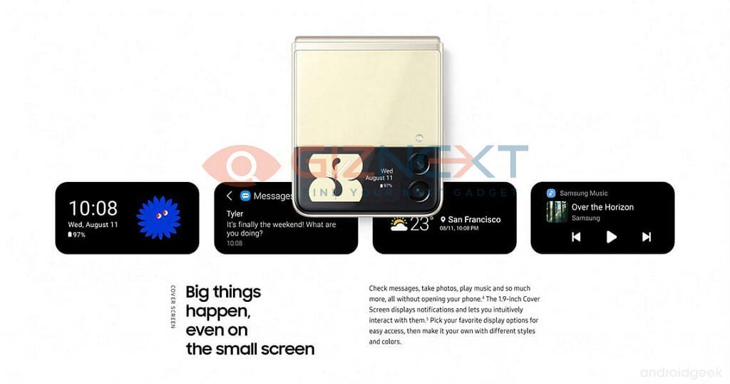 Samsung Galaxy Z Flip 3 5G vê todas as suas especificações reveladas antes do seu lançamento 3