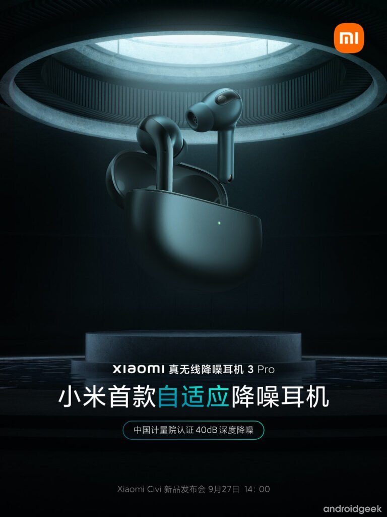Xiaomi Earphones 3 Pro TWS vão ser oficiais dia 27 Setembro 21
