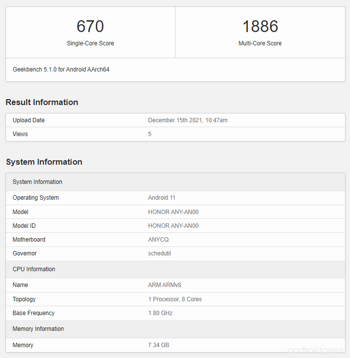 Honor X30 no Geekbench confirma o Qualcomm Snapdragon 695 1