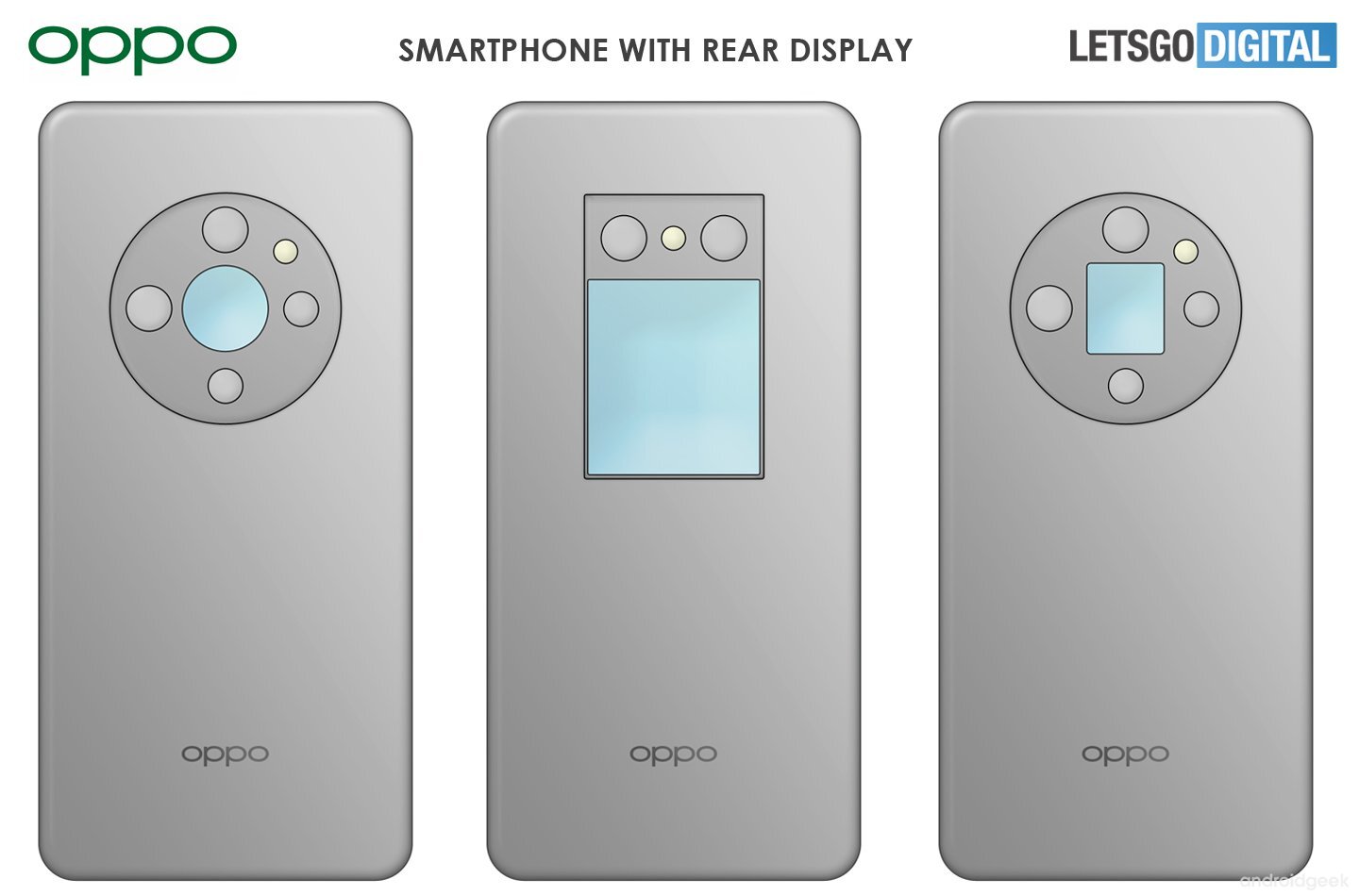 OPPO patenteia três designs com ecrãs secundários no módulo de câmara 2