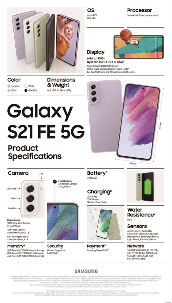 Samsung Galaxy S21 FE apresentado oficialmente com desempenho poderoso e câmara profissional 1