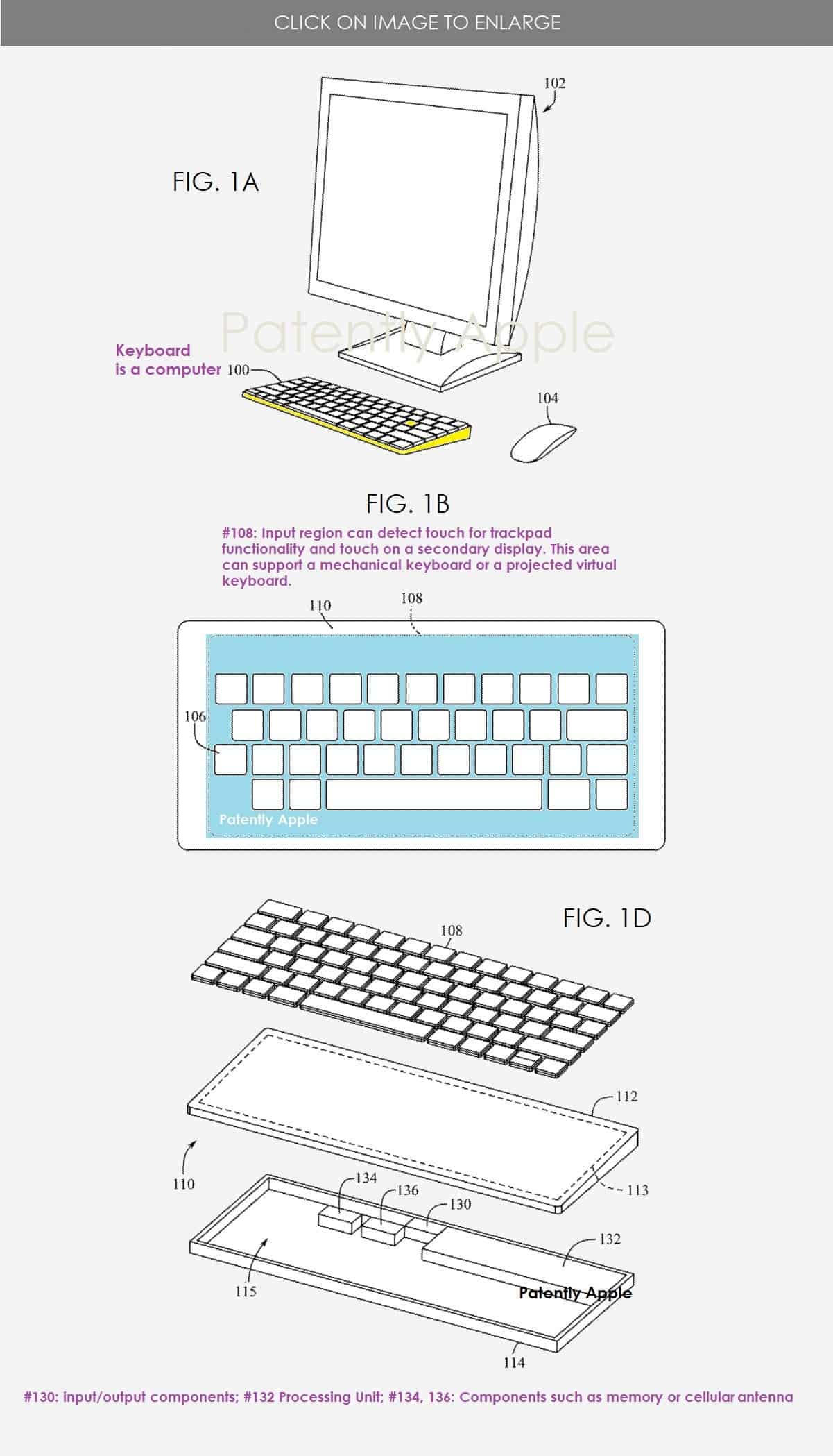 Ordenador patentado por Apple integrado en el teclado 1
