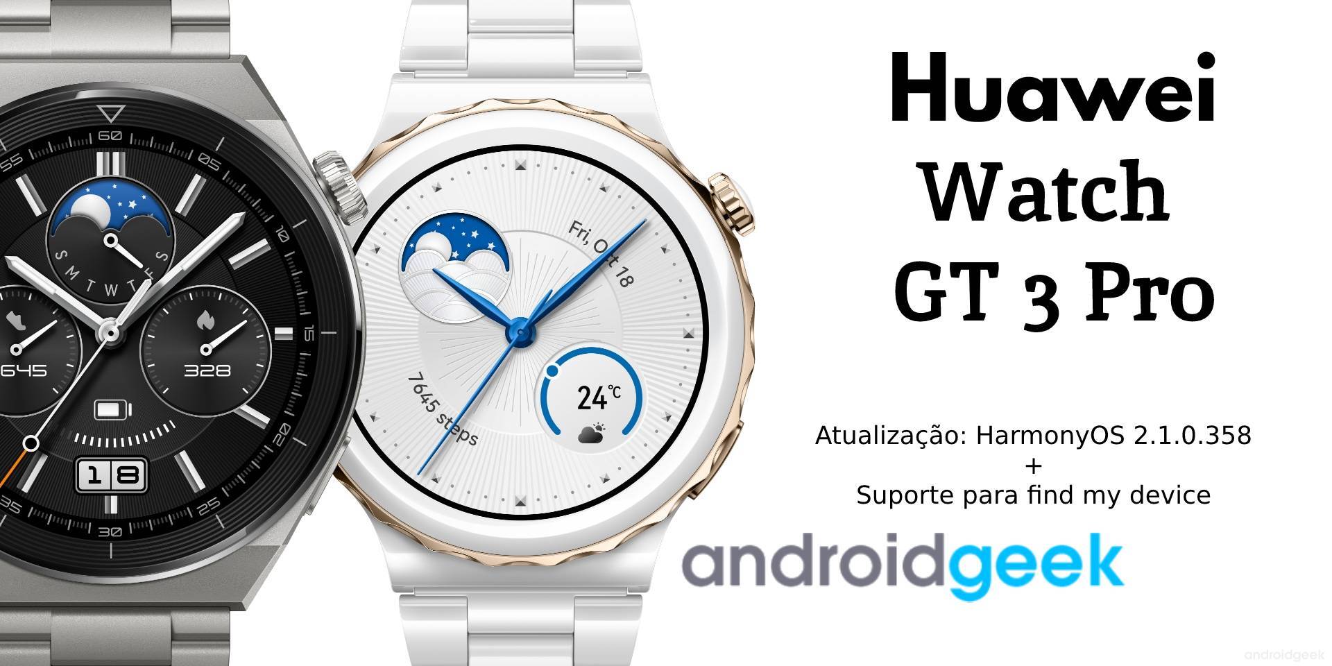 Huawei Watch GT 3 Pro recebe HarmonyOS 2.1.0.358 e suporte para Find my Device 4