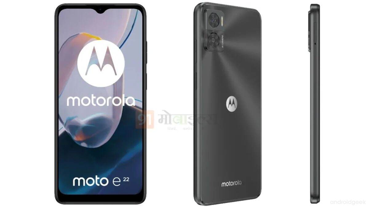 Motorola E22 mostra-se em renders com câmara dupla 5