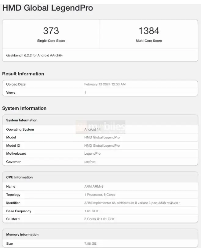 1 surgem novos smartphones da hmd com nome de codigo legend pro no geekbench