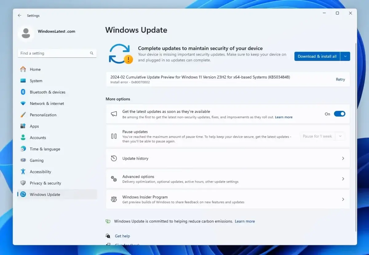 Problemas com o patch KB5034848 do Windows 11: Microsoft confirma erro! 13