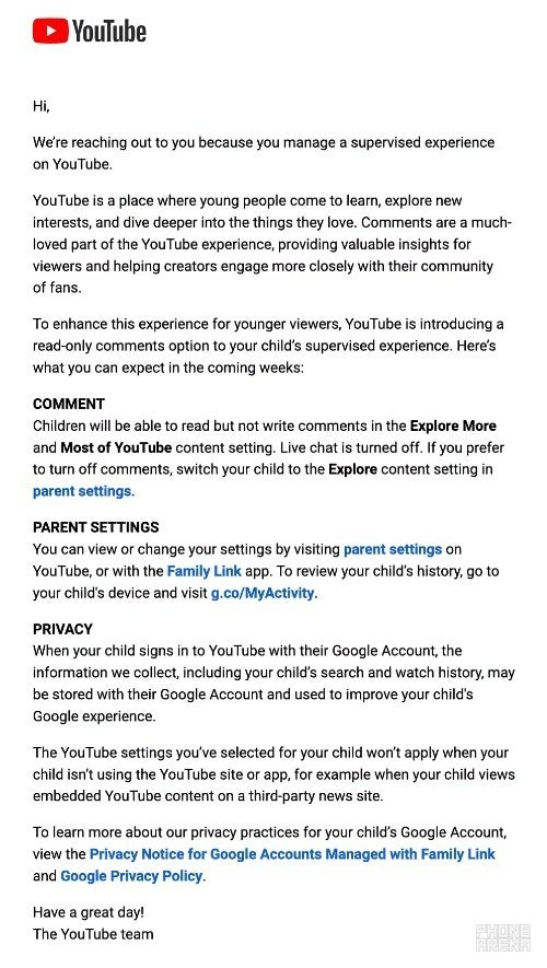 YouTube lança recurso de comentários 'Apenas Leitura' para jovens 1