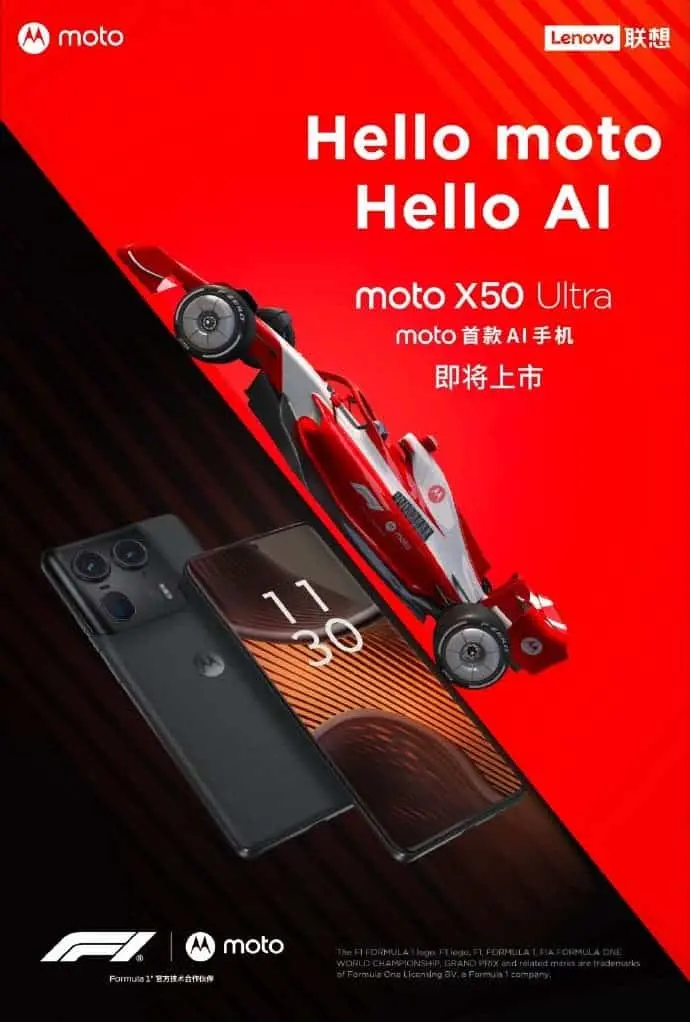 O novo Moto X50 Ultra irá focar-se em funcionalidades de IA, será lançado no próximo mês na China 1