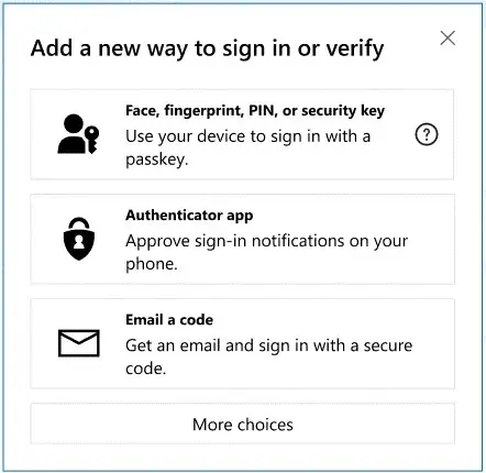 Microsoft lança suporte a passkey para contas de utilizadores 3