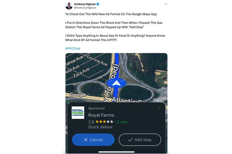 Google Maps testa função perigosa 11