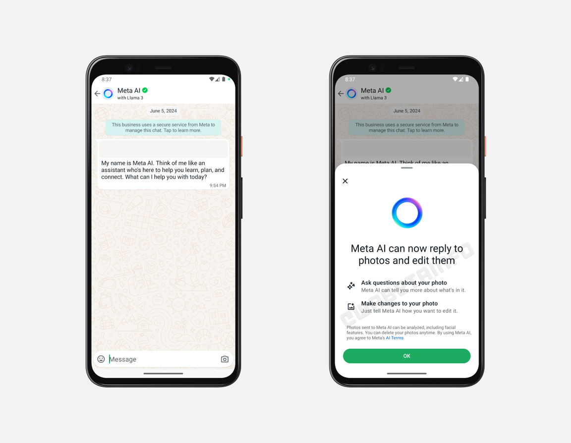 WhatsApp anuncia edição de imagens através da Inteligência Artificial Meta 11