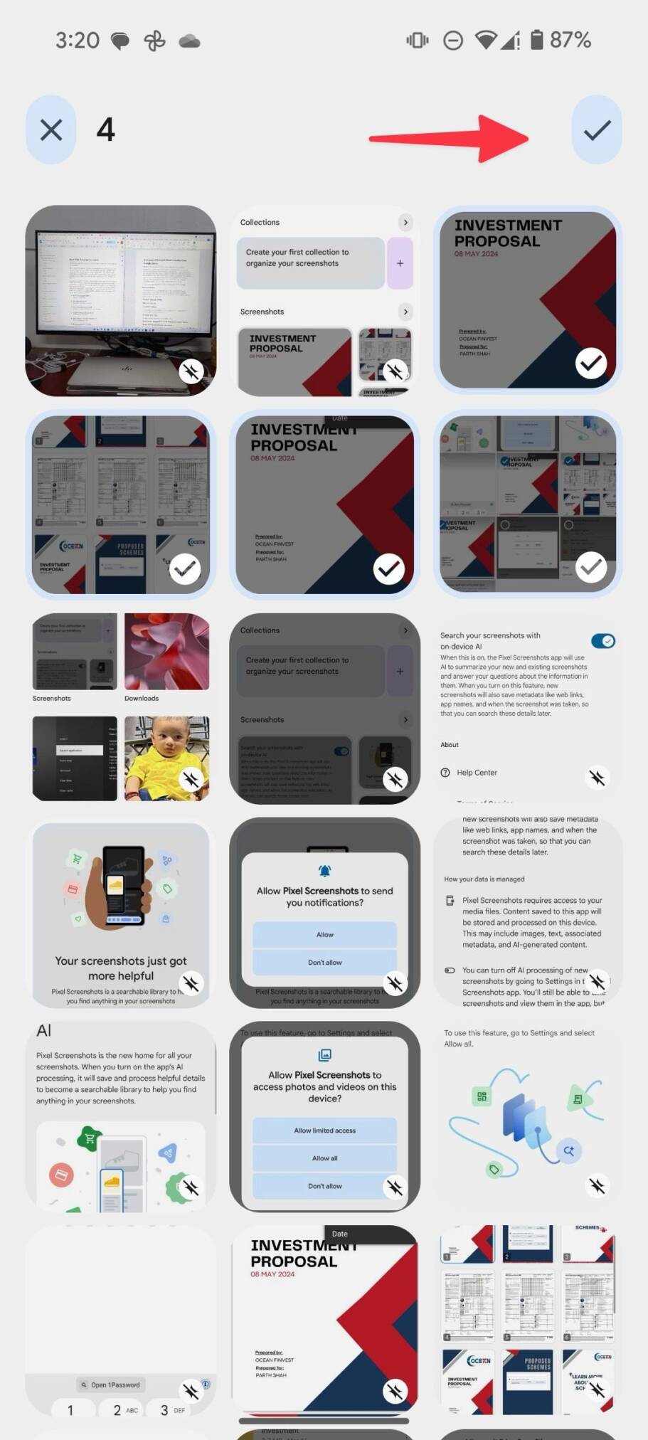 Adicionar Capturas às Coleções
