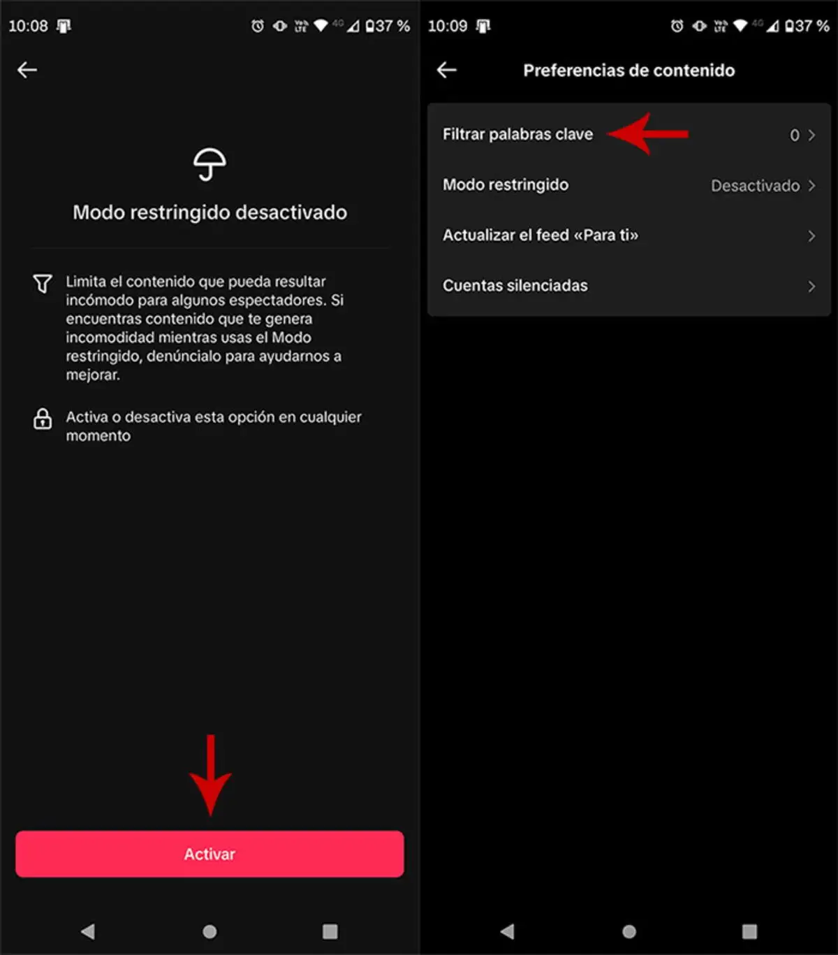 Configurar o modo crianças em TikTok