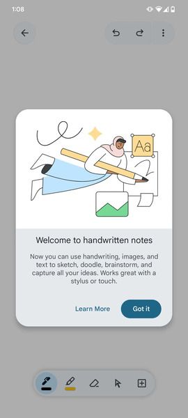 Google Keep notas manuscritas