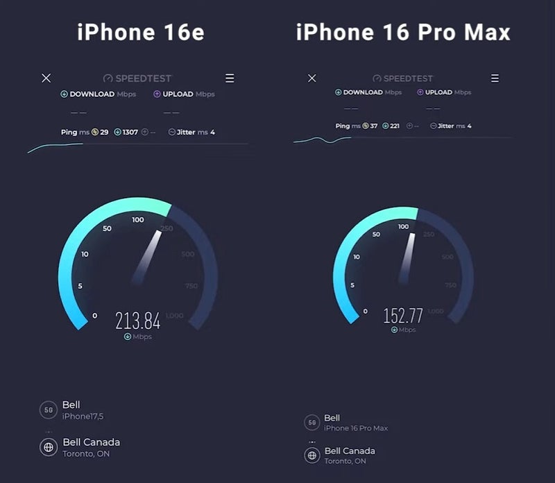 Modem do iPhone 16e supera o 16 Pro Max em velocidade 1