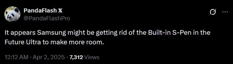 Samsung Galaxy S26 Ultra: Futuro Incerto da S Pen 2 O S Pen pode perder o seu silo, começando com o Galaxy S26 Ultra, diz um leaker.