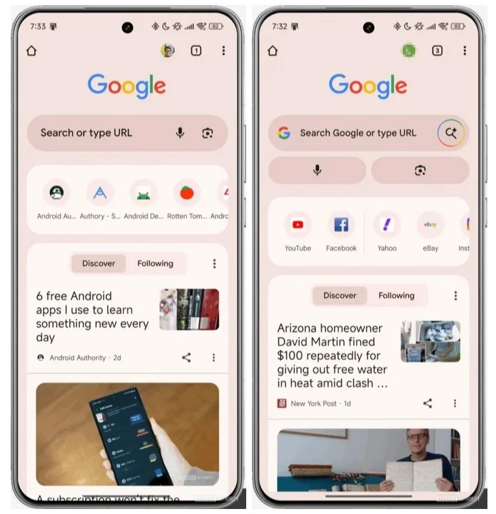google atualiza visual da barra de pesquisa no app chrome para android androidgeek