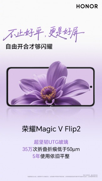 Novo Honor Magic V Flip 2: Display resistente suporta 350.000 dobras e bateria potente! 4 novo honor magic v flip 2 display resistente suporta 350 000 dobras e bateria potente androidgeek 1