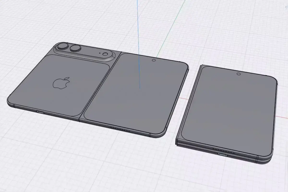 iPhone dobrável “imaginário” já está a roubar a liderança à Samsung na América do Norte 6 iphone fold novos renders cad revelam o design final do dobravel da apple androidgeek 1