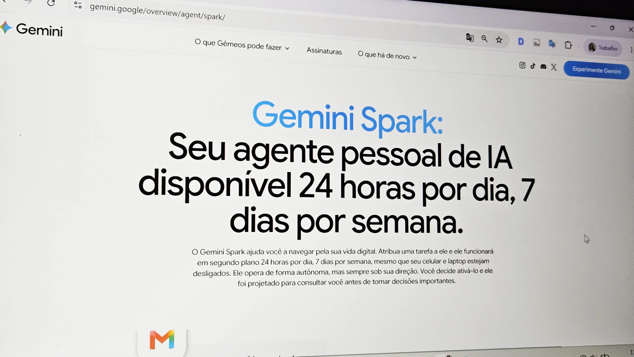Gemini Spark no Chrome: o que muda na prática e quando chega a Portugal - QTU Questões do Universo