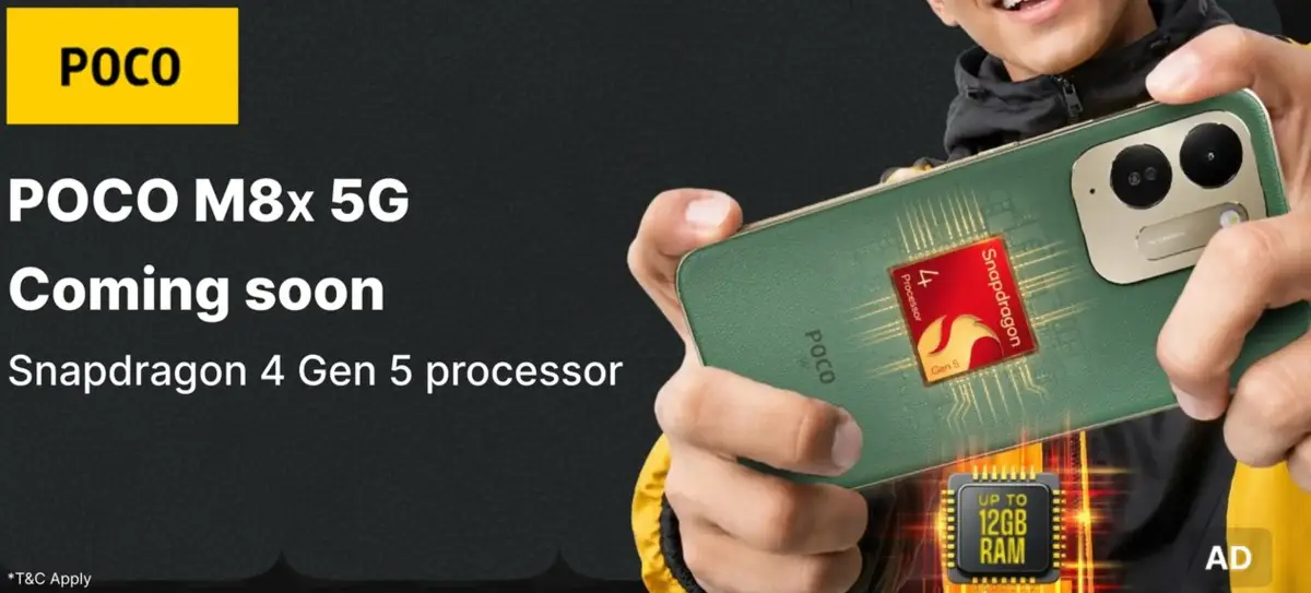 Poco M8x to be powered by Snapdragon 4 Gen 5 SoC, key specs and pricing tipped