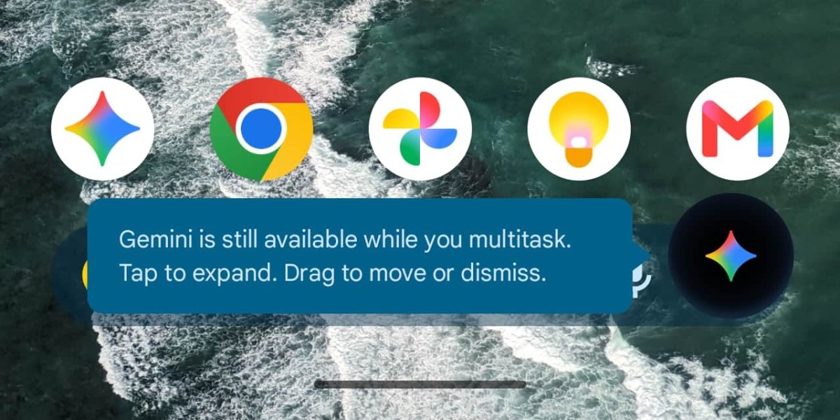 Gemini no Android ganha botão Minimizar que colapsa o assistente numa bolha flutuante