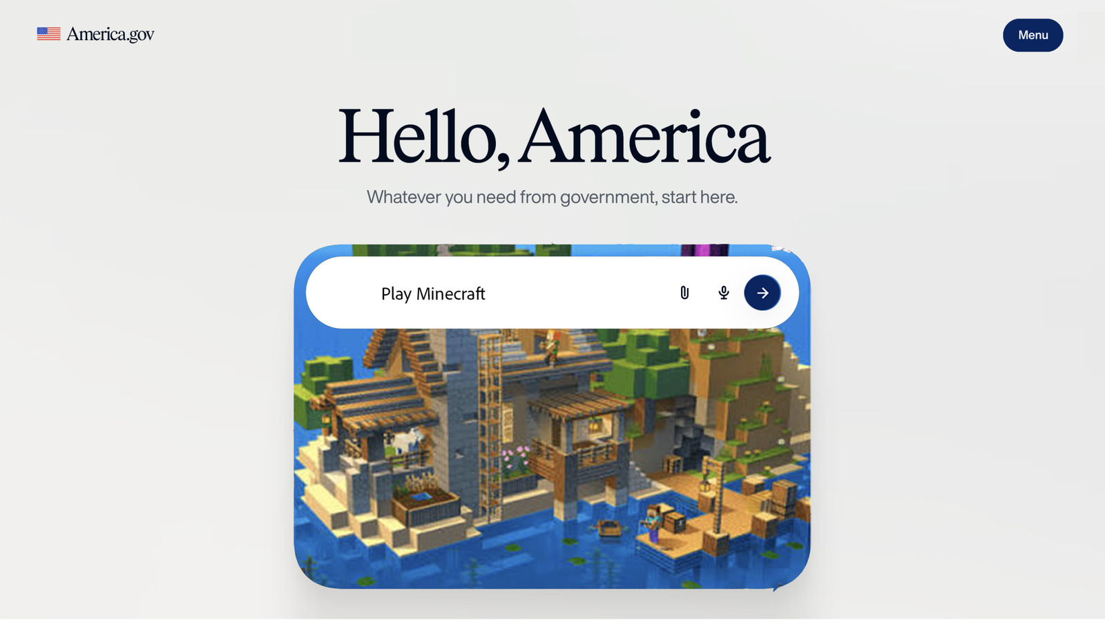 Chatbot do governo dos EUA recicla poema do Minecraft e depois nega tê-lo feito