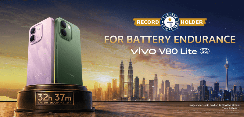 vivo V80 Lite 5G: 10.000 mAh e recorde do Guinness para a bateria
