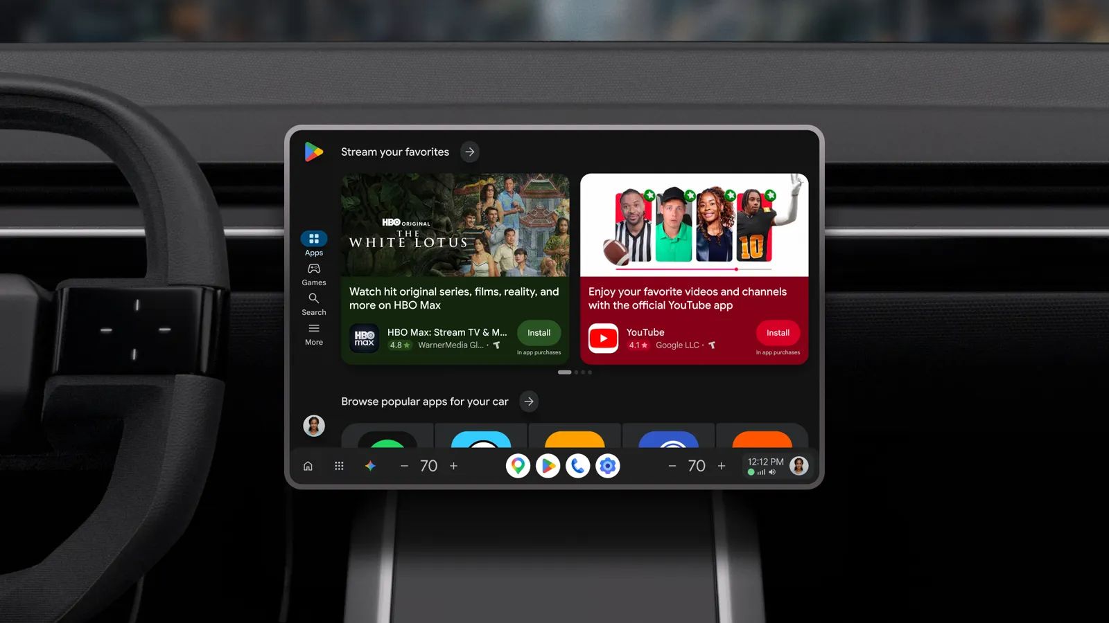 Play Store para carros redesenhada e YouTube em modo áudio: o que muda na próxima atualização